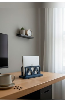 Dikey Çift Laptop Standı - Masaüstü Düzenleyici Dikey Çift Laptop Standı - Masaüstü Düzenleyici