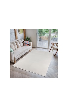 Minimalist Çizgili Ve Kabartmalı Krem Kemik Renk Halı Minimalist Çizgili Ve Kabartmalı Krem Kemik Renk Halı