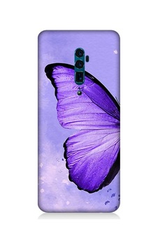 Oppo Reno 10x Zoom Uyumlu Mor Kelebek Desenli Silikon Kılıf Oppo Reno 10x Zoom Uyumlu Mor Kelebek Desenli Silikon Kılıf