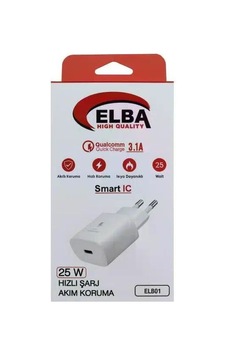 Elba Elb42-25wpd Beyaz 25w Şarj Kafa+ Apple, Uyumlu iPhone Kablo Elba Elb42-25wpd Beyaz 25w Şarj Kafa+ Apple, Uyumlu iPhone Kablo