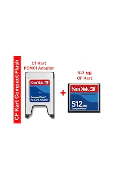 512 Mb Cf Compact Flash Hafıza Kartı + Adaptör 512 Mb Cf Compact Flash Hafıza Kartı + Adaptör