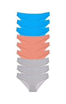 Hubrendy Tedarik 9 Adet Süper Eko Set Likralı Kadın Slip Külot Pudra Gri Mavi Çok Renkli Hubrendy Tedarik 9 Adet Süper Eko Set Likralı Kadın Slip Külot Pudra Gri Mavi Çok Renkli