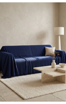 İskandinav Dokulu Pamuklu Saçaklı Koltuk Örtüsü Ve Koltuk Şalı Kaymaz Terletmez 180x300 Cm Lacivert İskandinav Dokulu Pamuklu Saçaklı Koltuk Örtüsü Ve Koltuk Şalı Kaymaz Terletmez 180x300 Cm Lacivert