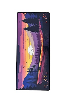 Kaymaz Mousepad Renkli Gün Batımı Oyuncu Mouse Pad 70cm X 30cm Oyuncu Ofis Yayıncı Mousepad