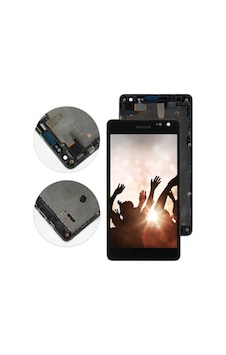 Nokia Lumia 535 Lcd Ekran Dokunmatik Siyah Çıtalı Nokia Lumia 535 Lcd Ekran Dokunmatik Siyah Çıtalı