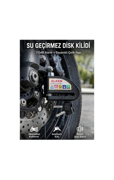Suya Dayanıklı 110db Alarmlı Çelik Disk Kilidi Yeni Nesil - Aaaaaa8124-2490 Suya Dayanıklı 110db Alarmlı Çelik Disk Kilidi Yeni Nesil - Aaaaaa8124-2490