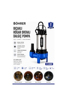 V1100df Bıçaklı Rögar Drenaj Dalgıç Pompa 1.5 Hp 350 L/dak Kirli Su Ve Foseptik Tahliye Pompa V1100df Bıçaklı Rögar Drenaj Dalgıç Pompa 1.5 Hp 350 L/dak Kirli Su Ve Foseptik Tahliye Pompa