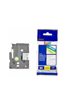 Puun Brother P-Touch TZE-135 12MM x 8m Şeffaf Üzerine Beyaz Uyumlu