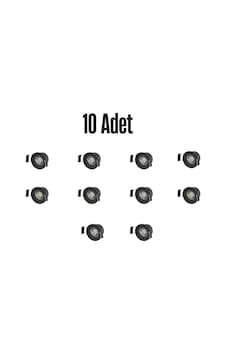 Ct-5270 Yıldız Siyah 1.5w Led Spot 10 Adet Gün Işığı Ct-5270 Yıldız Siyah 1.5w Led Spot 10 Adet Gün Işığı