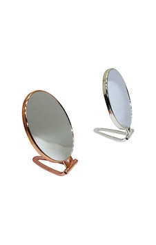 Oval Gold - Gümüş Pls.çerçeve Makyaj Aynası Çift Yönlü Gri - Gümüş Oval Gold - Gümüş Pls.çerçeve Makyaj Aynası Çift Yönlü Gri - Gümüş