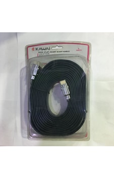 Kawai Yassı Flat Scart Scart Kablo 5 Metre Kawai Yassı Flat Scart Scart Kablo 5 Metre