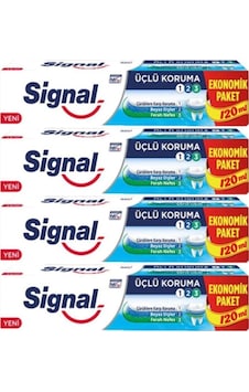 Signal Üçlü Koruma Diş Macunu 4 x 120 ML Signal Üçlü Koruma Diş Macunu 4 x 120 ML