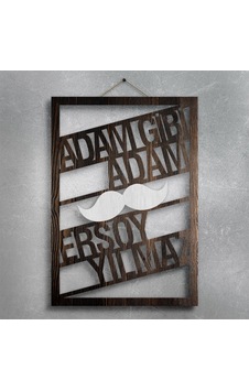 Kişiye Özel İsimli Adam Gibi Adam Ahşap Duvar Panosu - 4 Kişiye Özel İsimli Adam Gibi Adam Ahşap Duvar Panosu - 4