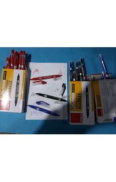 Cd Kalemi Kağıt Naylon İçin Çift Uc Kalın -İnce S 12+k 12+m 12 Cd Kalemi Kağıt Naylon İçin Çift Uc Kalın -İnce S 12+k 12+m 12