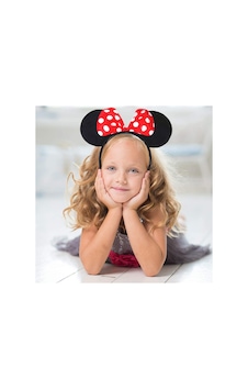Kırmızı Fiyonklu Minnie Mouse Taç Fare Tacı Kafa Bandı Kırmızı Fiyonklu Minnie Mouse Taç Fare Tacı Kafa Bandı