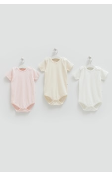 Kıpırık Baby Kız Bebek 3'lü Body Bej Pembe Ve Ekru -1302 Pembe Kıpırık Baby Kız Bebek 3'lü Body Bej Pembe Ve Ekru -1302 Pembe