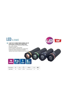 KLAUS LED EL FENERİ 1W 70 LUMEN 3A PİL KE47700 Siyah