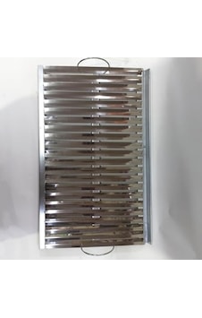 Köfteci Tip Mangal Izgarası Oluklu Üst Paneli Paslanmaz Çelik Saç Mangal Izgarası 56x35cm Üst Panel Köfteci Tip Mangal Izgarası Oluklu Üst Paneli Paslanmaz Çelik Saç Mangal Izgarası 56x35cm Üst Panel