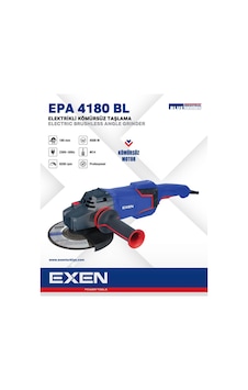 Exen Epa 4180 BL - 180 MM 4500 W Kömürsüz Elektrikli Taşlama Exen Epa 4180 BL - 180 MM 4500 W Kömürsüz Elektrikli Taşlama