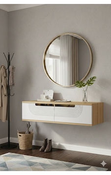 Da1202dbg Meyra Dresuar Ve Antre Rafı Safirmeşe-beyaz-gold 120cm Safirmeşe - Beyaz - Altın Da1202dbg Meyra Dresuar Ve Antre Rafı Safirmeşe-beyaz-gold 120cm Safirmeşe - Beyaz - Altın