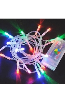 Beyaz Kablolu 3 Metre Karışık Renk Pilli Led Işık 20 Ampül Beyaz Kablolu 3 Metre Karışık Renk Pilli Led Işık 20 Ampül