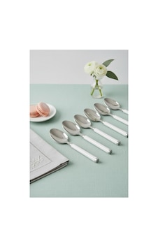 Northcity 6 Lı Paslanmaz Çelik Yemek Kaşığı Seti Beyaz Saplı 15 Cm - Modern Sofralar İçin Northcity 6 Lı Paslanmaz Çelik Yemek Kaşığı Seti Beyaz Saplı 15 Cm - Modern Sofralar İçin