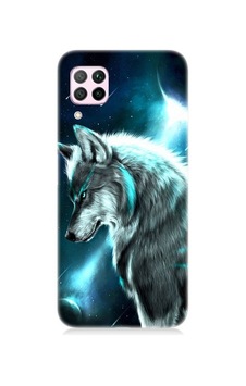 Huawei P40 Lite Uyumlu Kurt Asena Ve Ay Işığı Desenli Silikon Kılıf