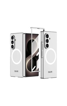 Samsung Galaxy Uyumlu Z Fold 8 Ultra Kılıf Wireless Şarj Özellikli Zore Kıpta M-safe Kapak Gümüş Samsung Galaxy Uyumlu Z Fold 8 Ultra Kılıf Wireless Şarj Özellikli Zore Kıpta M-safe Kapak Gümüş