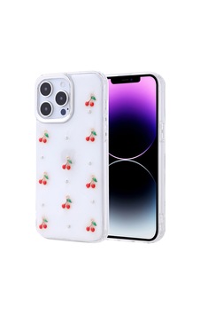 Apple Uyumlu iPhone 14 Pro Max Kılıf Airbag Tasarımlı Simli Şeffaf Zore Kutup Kapak Kiraz Apple Uyumlu iPhone 14 Pro Max Kılıf Airbag Tasarımlı Simli Şeffaf Zore Kutup Kapak Kiraz