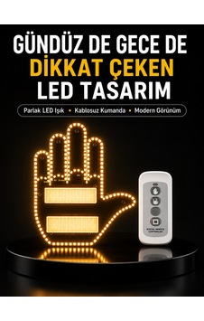 Araç İçin Eğlenceli Led El İşareti Işığı Çokrenkli Araç İçin Eğlenceli Led El İşareti Işığı Çokrenkli