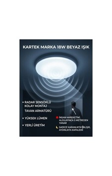 Kartek Ledli Sensörlü Armatür Çok Renkli