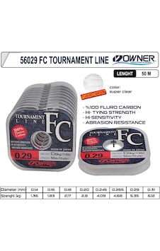 Owner 56029 Tournament Fc Fluorocarbon Misina 50M Owner 56029 Tournament Fc Fluorocarbon Misina 50M