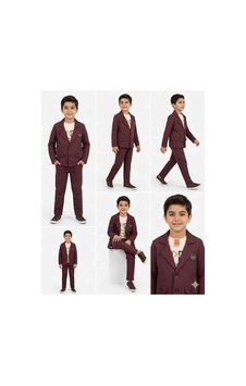 Veraura Lifestyle 2-9 Yaş Jagger Kumaş 3 Parça Çocuk Takımı Bordo Veraura Lifestyle 2-9 Yaş Jagger Kumaş 3 Parça Çocuk Takımı Bordo