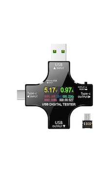 Robodünya 12 İn 1 Çok Fonksiyonlu Usb & Type-c Dijital Güç Ölçer Test Cihazı Voltaj, Akım, Kapasite, Watt Ölçüm Pd/qc Uyumlu Robodünya 12 İn 1 Çok Fonksiyonlu Usb & Type-c Dijital Güç Ölçer Test Cihazı Voltaj, Akım, Kapasite, Watt Ölçüm Pd/qc Uyumlu