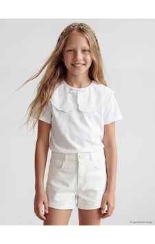 LC Waikiki Lcw Kids Ekru Bebe Yaka Fiyonklu Kız Çocuk Tişört Ecru LC Waikiki Lcw Kids Ekru Bebe Yaka Fiyonklu Kız Çocuk Tişört Ecru