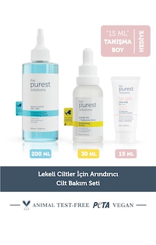 Lekeli Ciltler İçin Arındırıcı Cilt Bakım Seti Tonik 200ml Arbutin 50ml Blemish 15ml Lekeli Ciltler İçin Arındırıcı Cilt Bakım Seti Tonik 200ml Arbutin 50ml Blemish 15ml