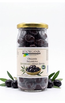 Organik Salamura Zeytinyağlı Siyah Zeytin 250 Gr
