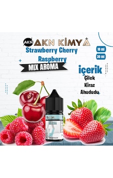 Akn Kimya Strawberry Cherry Raspberry Mix Aroma Çilek Kiraz Ahududu Gıda Aroması 10 Ml