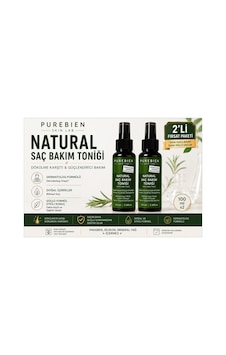 2 Li Natural Saç Bakım Toniği Dökülme Karşıtı & Güçlendirici Bakım 2x100ml