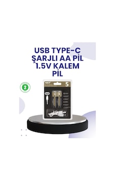 Lexroo Type-c Şarjlı Aa Kalem Pil 1.5v Lityum Şarj Edilebilir Pil Lexroo Type-c Şarjlı Aa Kalem Pil 1.5v Lityum Şarj Edilebilir Pil