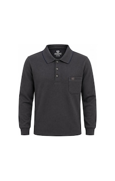 Classics Men Simenti Büyük Beden Erkek Polo Yaka Sweatshirt - 7809 Kahverengi Classics Men Simenti Büyük Beden Erkek Polo Yaka Sweatshirt - 7809 Kahverengi