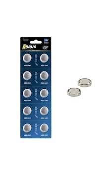 Orbus Ag3 Lr41 1.5v Alkalin Düğme Pil - 1 Paket 10 Pil Orbus Ag3 Lr41 1.5v Alkalin Düğme Pil - 1 Paket 10 Pil