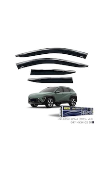 Niken Hyundai Uyumlu Kona 2023 Sonrası Kromlu Cam Rüzgarlığı 4lü Parça