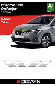 S-dizayn Renault Taliant Krom Ön Panjur Diamond Model 12 Prç. 2021 Üzeri A+ Kalite