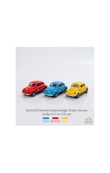 Alpmodel Sürtmeli Desenli Kaplumbağa Araba Vosvos Araba 12 Cm 3'lü Set Mavi Kırmızı Sarı Alpmodel Sürtmeli Desenli Kaplumbağa Araba Vosvos Araba 12 Cm 3'lü Set Mavi Kırmızı Sarı
