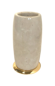 Elegance M.botticino Diş Fırçalık, Tezgah Üstü - Mermer/altın Elegance M.botticino Diş Fırçalık, Tezgah Üstü - Mermer/altın