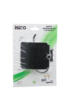 İbico Banyo Bny-703g Siyah Metal Geniş Kapak Wc Kağıtlık Yapışkanlı Montaj Diğer
