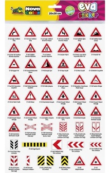 Nova color Eva Sticker Trafik İşaretleri Nova color Eva Sticker Trafik İşaretleri