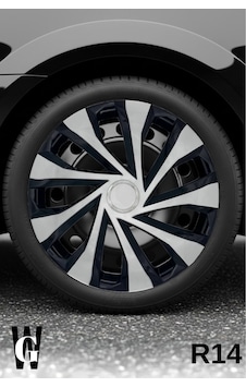 Volkswagen Polo 14 İnç Jant Kapağı 4 Adet Siyah Gri C122 Volkswagen Polo 14 İnç Jant Kapağı 4 Adet Siyah Gri C122