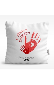 Kişiye Özel Canım Babam Tasarımlı Beyaz Saten Yastık - 2 Kişiye Özel Canım Babam Tasarımlı Beyaz Saten Yastık - 2